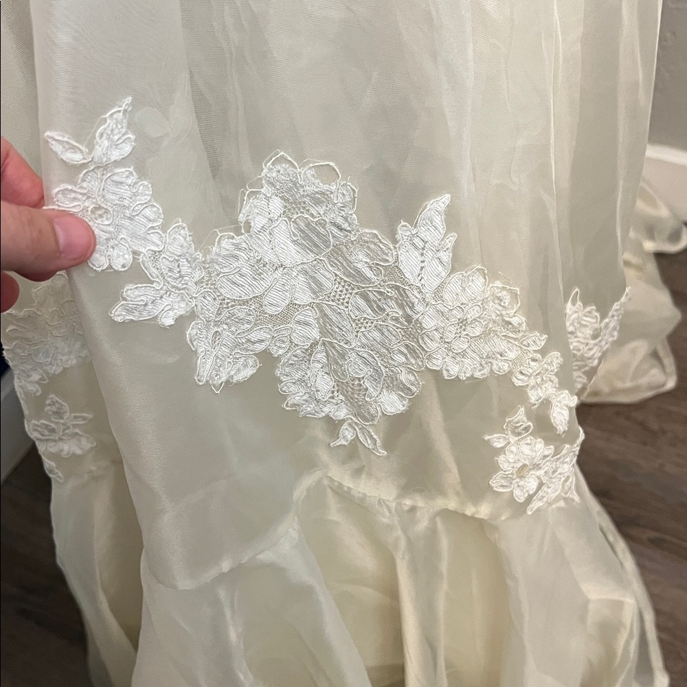 HANDMADE VINTAGE LONG LACE-UP  COTTAGECORE BOHO WEDDING GOWN 60’s/70’s - Picture 10 of 17